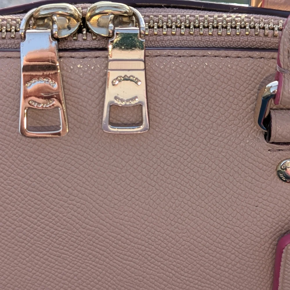Coach Blush Pink Leather Satchel